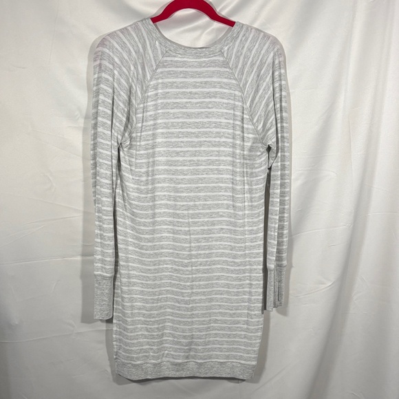 Athleta Light Gray and White Striped Dress - Picture 4 of 5